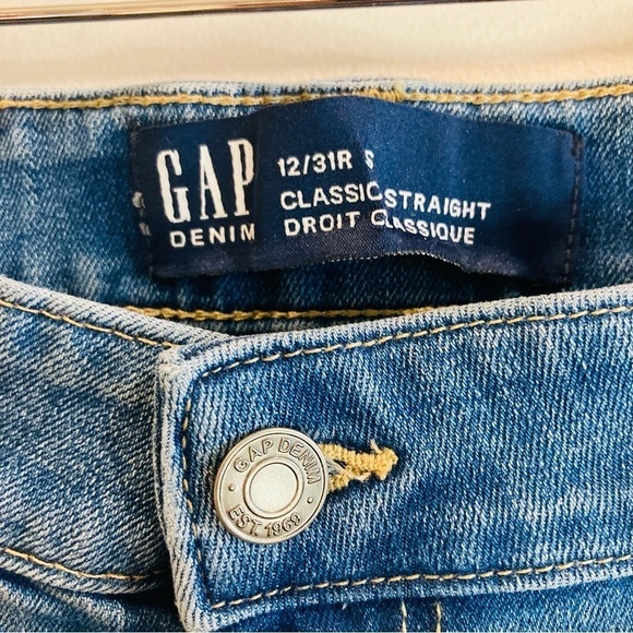 GAP Sz 12 x 31 Classic Straight Fit Denim Jeans. NEW WITH TAG - Picture 5 of 13